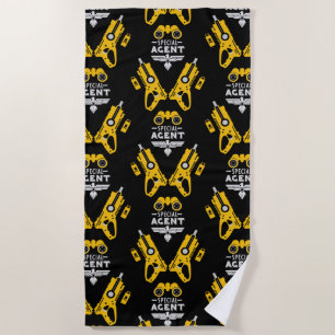 Special Agent Kid Beach Towel