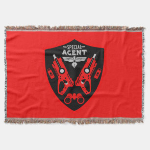 Special Agent Kid Throw Blanket