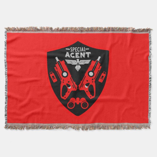 Special Agent Kid Throw Blanket (Front)