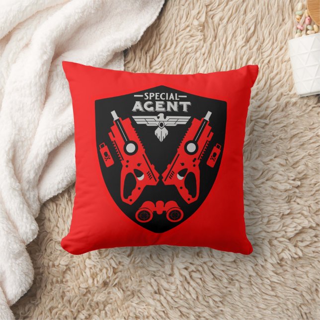 Special Agent Kid Throw Pillow (Blanket)