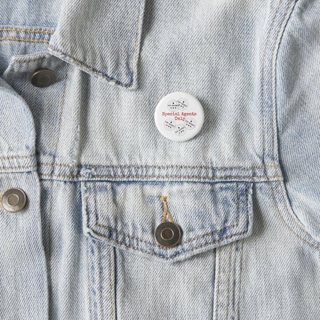 Special Agent - Spy Theme Top Secret Party  1 Inch Round Button (In Situ)