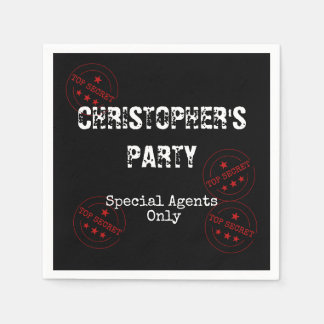 Special Agent - Spy Theme Top Secret Party  Napkin