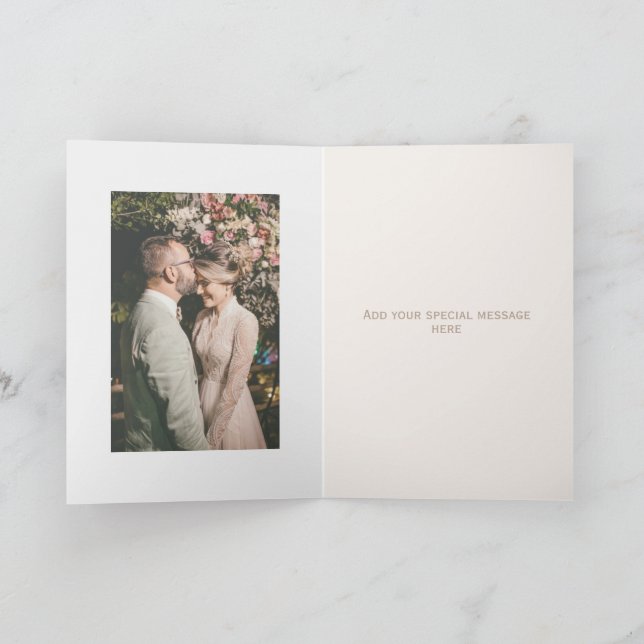 Spécial Ajouter un Mariage photo Carte de remercie (À l'intérieur)