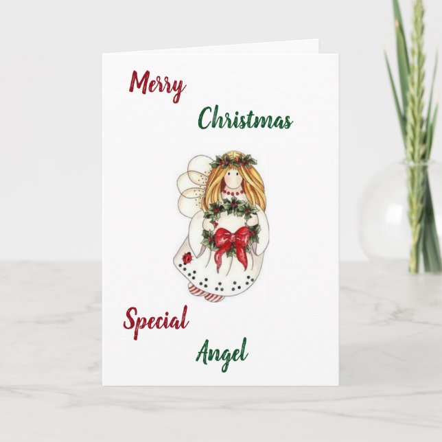 **SPECIAL ANGEL** SPECIAL CHRISTMAS WISHES CARD (Front)