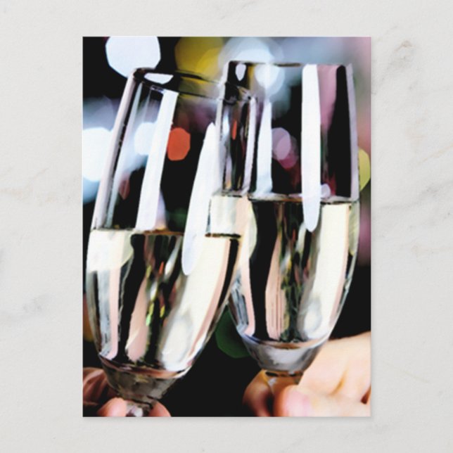 Special Announcement Save the Date Toast Postcard (Front)