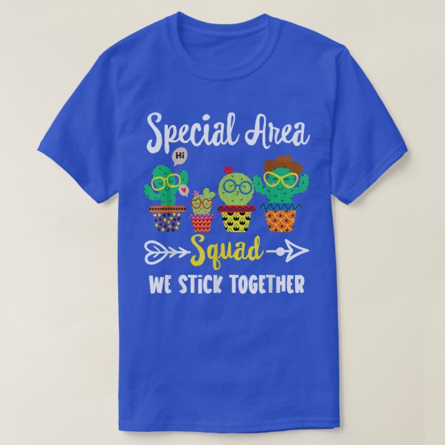 Special Area Squad, Funny Cactus Team Special Area T-Shirt (Design Front)