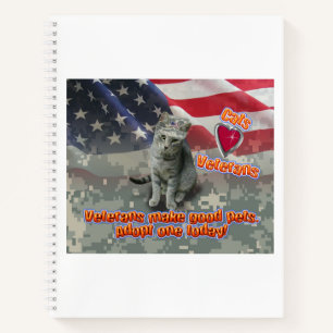 Special Artwork - Cats Love Veterans Notebook