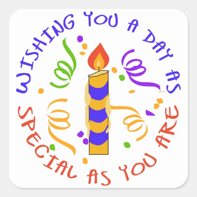 SPECIAL AS YOU ARE SQUARE STICKER (Front)