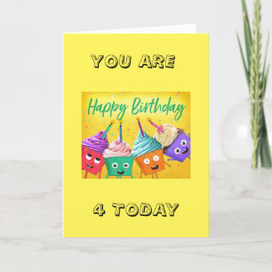 SPECIAL BALLOON WISHES ON *4th BIRTHDAY* CARD