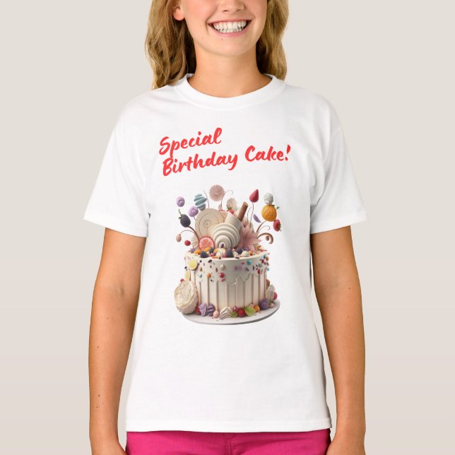Special Birthday Cake T-Shirt (Front)