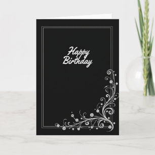 Special Black White Birthday Card