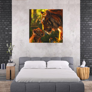 Special Bond Mother & Daughter Tigers  Photo Print