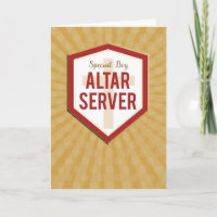 Special Boy Altar Server Congratulations Starburst
