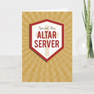 Special Boy Altar Server Congratulations Starburst Card