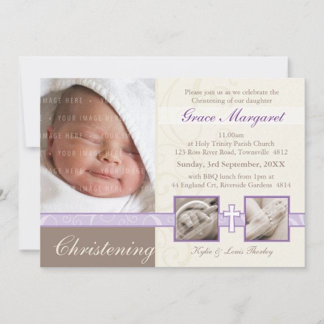 SPECIAL CHRISTENING INVITES :: precious 2L (Front)