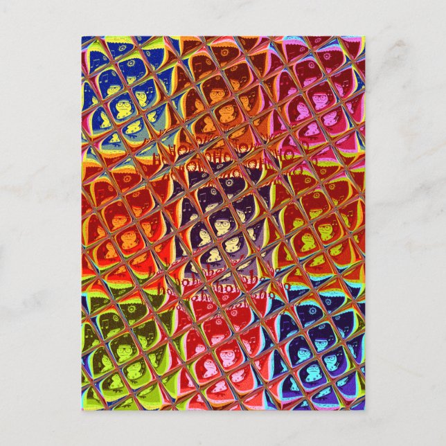 Special Christmas colours Snow  Santa HoHoho Pop A Holiday Postcard (Front)