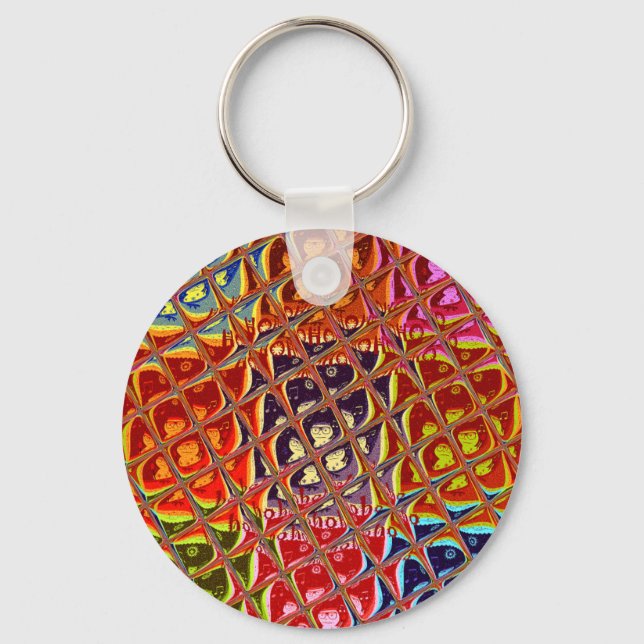 Special Christmas colours Snow  Santa HoHoho Pop A Keychain (Front)