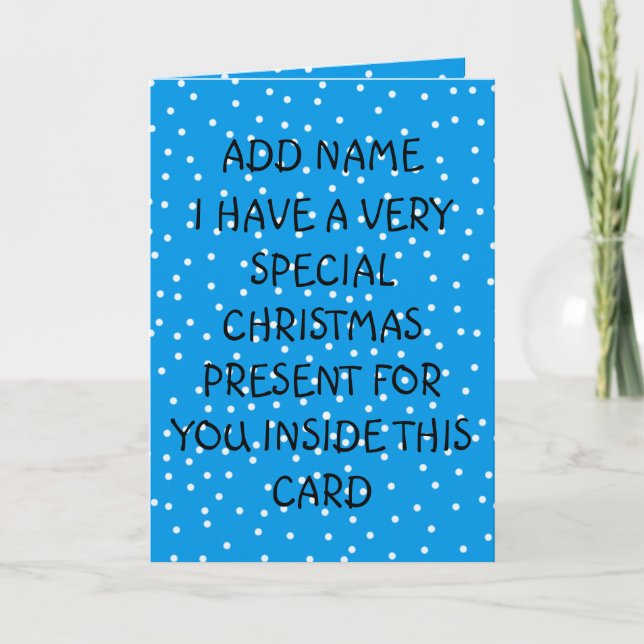Special Christmas Present Card (Front)