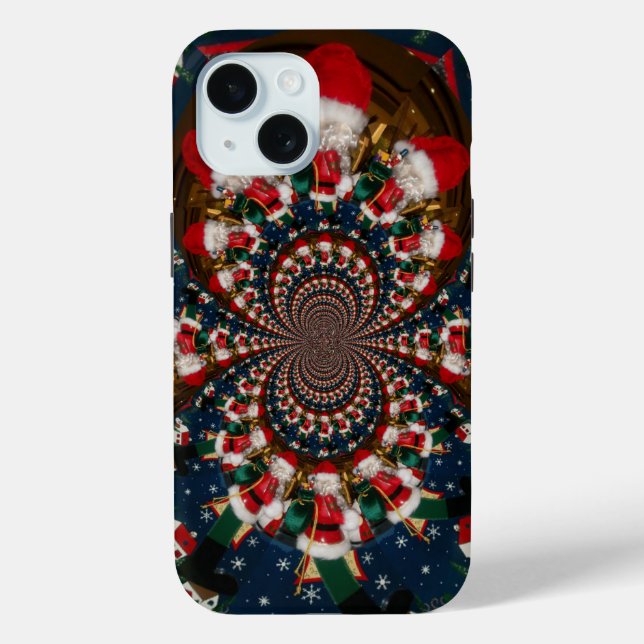 Special Christmas Santa Kaleidoscope Design Case-Mate iPhone Case (Back)