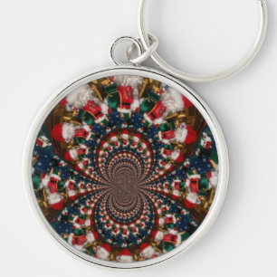 Special Christmas Santa Kaleidoscope Design Keychain