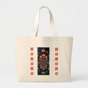 Special Christmas Santa Kaleidoscope Design Large Tote Bag