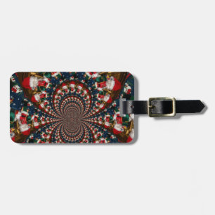 Special Christmas Santa Kaleidoscope Design Luggage Tag