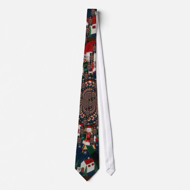 Special Christmas Santa Kaleidoscope Design Tie (Front)