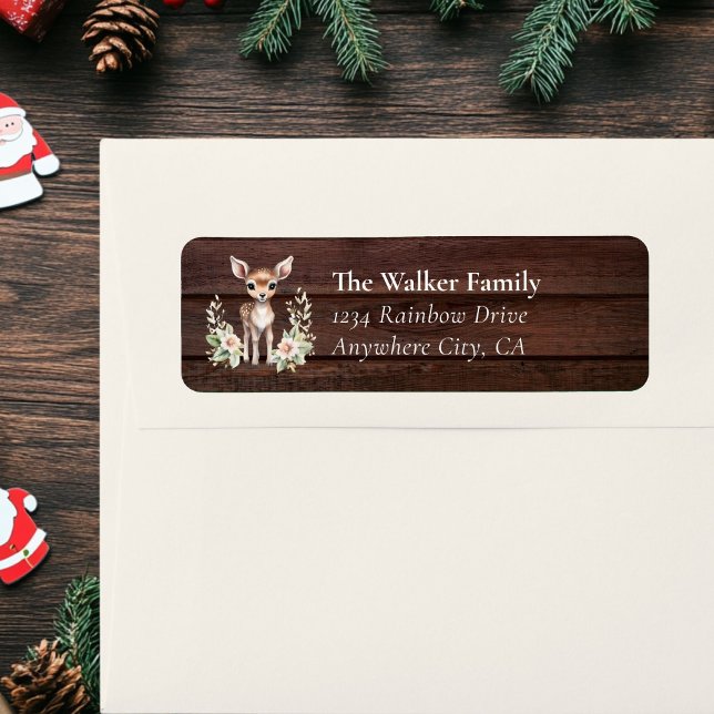 Spécial client, Floral, Cerf, Noël (Customer Specific, Floral, Deer, Christmas Label
Customer Specific, Deer, Christmas, Wood, Label.)