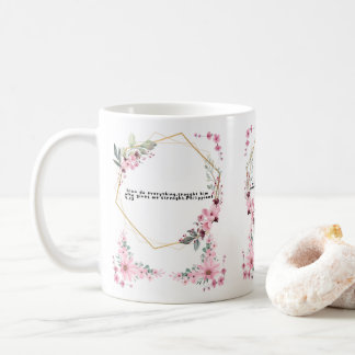 special coffee mug with biblical quote