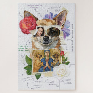 Special Collage Chihuahua Art custom messages Jigsaw Puzzle