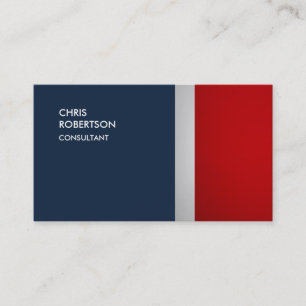 Special Colourful Red Grey Navy Blue Business Card