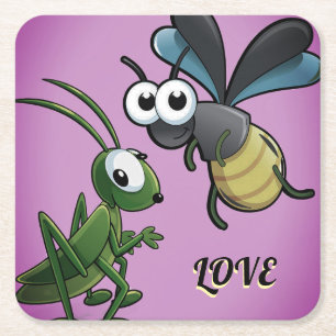 SPECIAL COLOURFULL LOVE GIFT DAUGHTER SON WEDDING  SQUARE PAPER COASTER