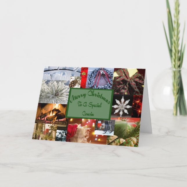 Special cousin Christmas Holiday Card (Front)