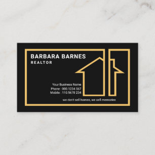 Special Creative Home Silhouette Border Realtor Business Card