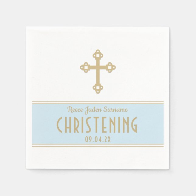 Special! Custom Christening party napkins (Front)