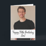 Special Custom Photo Son 30th Birthday Card<br><div class="desc">Special Custom Photo Son 30th Birthday, a unique design made for anyone looking for something special for their son on his birthday. The design features a custom photo in the front with customizable text that you can personalize, so, don't hesitate to customize it in order to make your own birthday...</div>
