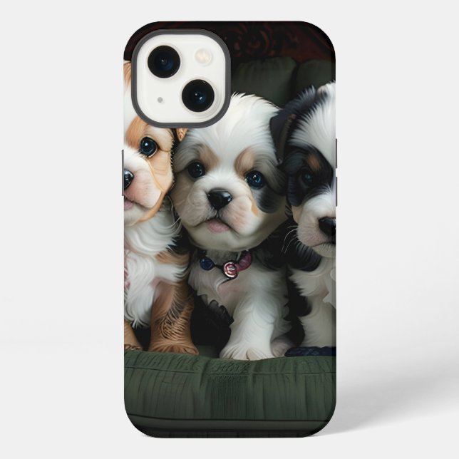 Special Cute Puppies 2 iPhone Case (Back)