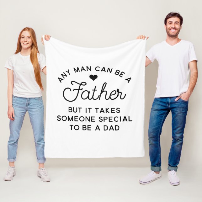 Special Dad Quote Design Fleece Blanket (In Situ)