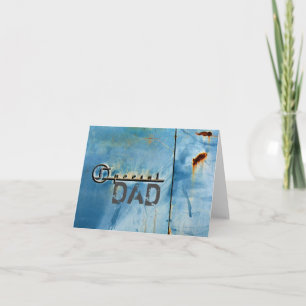 "Special" Dad - Rusty American Car - Personalized Card