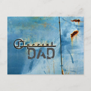 "Special" Dad - Rusty American Car - Personalized Postcard
