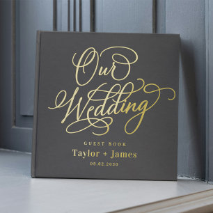 Special Day Editable Colour Foil Wedding Guest Boo Book