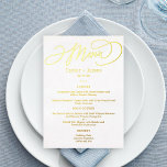 Special Day REAL FOIL Elegant Menu Card<br><div class="desc">Add a touch of shimmering elegance to your special day with real foil menu cards. Visit our website at www.berryberrysweet.com for stylish stationery designs and personalized gifts.</div>
