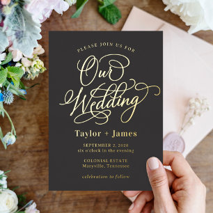 Special Day REAL FOIL Elegant Wedding Invitation