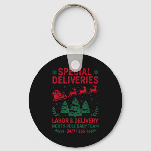 Special Deliveries Labor And Delivery Baby Nurse C Keychain