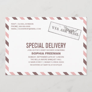 SPECIAL DELIVERY   BABY SHOWER INVITATION