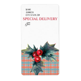 SPECIAL DELIVERY,  Chrimas Holly Sprig with Berrie