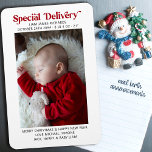Special Delivery Christmas Baby Announcement Magnet<br><div class="desc">Special Delivery baby announcement christmas magnet with simple photo and ornate typographic design. Special Delivery is lettered in modern contemporary lettering and the photo template is set up for you to add your favourite photo. You can also add your personalized holiday greeting and there is further space for introducing your...</div>
