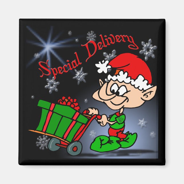 Special Delivery Christmas Magnet (Front)