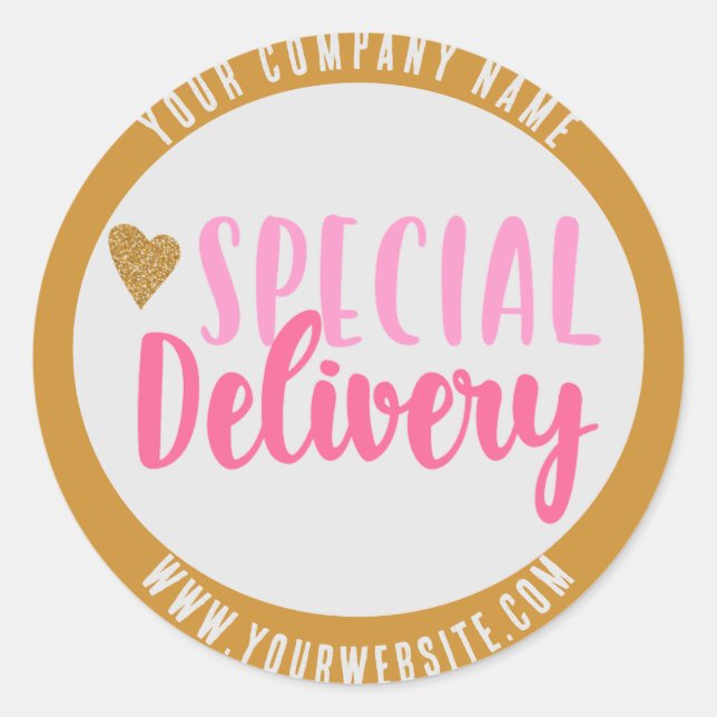 Special Delivery Custom Business Sticker (Front)