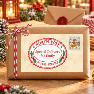 Special Delivery for Name from North Pole Sticker